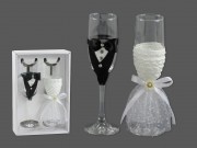 CQ07741 Esküvői pezsgőspohár szett