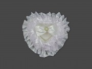 CQ07743 Esküvői rózsás szív gyűrűtartó 18cm