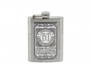 CQ07782 Flaska fémcimkés Boldog 60. Születésnapot 8oz