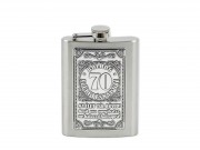 CQ07783 Flaska fémcimkés Boldog 70. Születésnapot 8oz