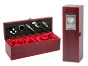 CQ07826 Bortartó fémcimkés Boldog 50. Születésnapot + 5db borkiegészítő