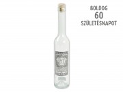 CQ07855 Svéd bordói palack Boldog 60. Születésnapot fémcimkés 500ml