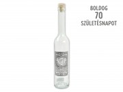 CQ07856 Svéd bordói palack Boldog 70. Születésnapot fémcimkés 500ml