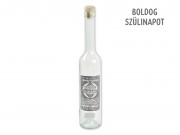 CQ07858 Svéd bordói palack Boldog Születésnapot fémcimkés 500ml