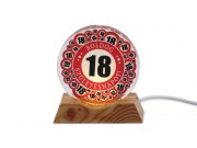 CQ07924 Világító dísz USB kábellel Boldog 18. Születésnapot 9cm