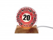 CQ07925 Világító dísz USB kábellel Boldog 20. Születésnapot 9cm