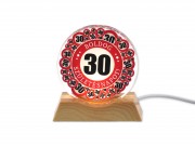 CQ07926 Világító dísz USB kábellel Boldog 30. Születésnapot 9cm