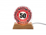 CQ07928 Világító dísz USB kábellel Boldog 50. Születésnapot 9cm