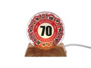 CQ07930 Világító dísz USB kábellel Boldog 70. Születésnapot 9cm