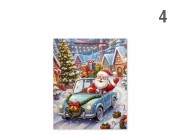 CQ07987 Karácsonyi dísztasak 3D Mikulás közép 18x10x23cm 4f