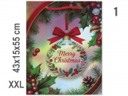 CQ08005 Karácsonyi dísztasak irizáló XXL 43x15x55cm 4f