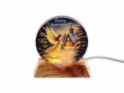 CQ08088 Karácsonyi világító dísz angyal USB kábellel 9cm