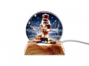 CQ08094 Karácsonyi világító dísz diótörő USB kábellel 9cm