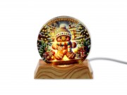 CQ08096 Karácsonyi világító dísz mézeskalács USB kábellel 9cm
