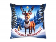 CQ08127 Karácsonyi díszpárna rénszarvas 30cm