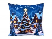 CQ08128 Karácsonyi díszpárna falu 30cm