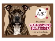 CQ08329 Tálalátét-lábtörlő Staffordshire bullterrier 60x40cm