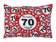 CQ08339 Díszpárna Boldog 70. Születésnapot 38x26cm