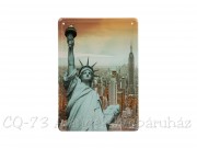 CQ3887 Fém tábla New York 15x21cm