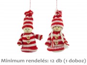 CQ4137 Kötött ruhás fiú/lány piros csíkos 10cm 2f