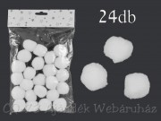 CQ4172 Pompom fehér 24db 3,5cm