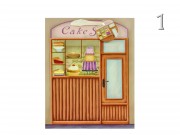 CQ4797 Ajándéktasak Cake Shop 3D-s glitteres nagy 26x32cm 4f