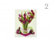 CQ4805 Ajándéktasak tulipános közép 18x23cm 4f