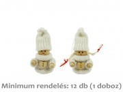 CQ4869 Kötött ruhás fiú/lány bézs 7cm 2f