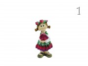 CQ5820 Álló fiú/lány figura lila tulipános 8cm 2f