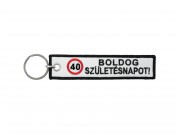 CQ5954 Kulcstartó 40 Boldog Születésnapot