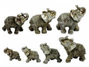 CQ6053 Elefánt figura szett antik 7db