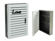 CQ6492 Kulcsos szekrény Love fekete/fehér 20x30cm
