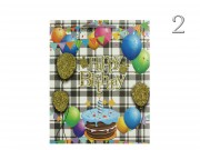 CQ6688 Ajándéktasak Happy Birthday glitteres 26x10x32cm 4f