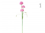 CQ6824 Virág 3 fejű rózsaszín 95cm 2f