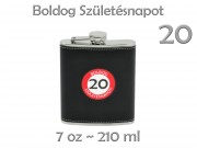 CQ7340 Flaska Boldog 20. Születésnapot 7oz