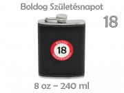 CQ7351 Flaska Boldog 18. Születésnapot 8oz