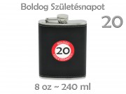 CQ7352 Flaska Boldog 20. Születésnapot 8oz