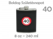 CQ7354 Flaska Boldog 40. Születésnapot 8oz