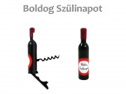 CQ7393 Hűtőmágnes dugóhúzó borosüveg Boldog Szülinapot 11,5cm