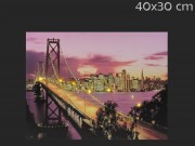 CQ7581 6LEDes világító falikép San Francisco 40x30cm