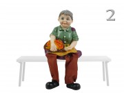 CQ7850 Lógólábú papa/mama + gyümölcs 9cm 2f