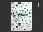CQ8046 Karácsonyi dísztasak Glitteres Merry Christmas óriás 31x12x42cm 4f