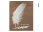 CQ8241 Ajándéktasak tollas glitteres óriás 31x12x44cm 4f