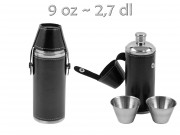 CQ8512 Flaska + 2db pohár bőrtokban 8oz (240ml)