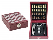 CQ8527 Boros szett 4db-os + sakk készlet fadobozban I.