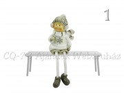 CQ9143 Lógólábú gyerek figura fehér ruhában 6cm 2f