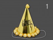 Csákó Happy Birthday arany/ezüst 23cm 637420 4f