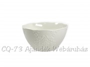 Csipkés porcelán tálka fehér 13cm Q75700140