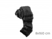 Dekoranyag fekete nyúlszőr 8x160cm 403759