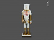 Diótörő katona figura fehér/arany 25cm ARD100200 4f